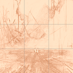 Sepia sketch with grid