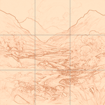 Sepia sketch with grid