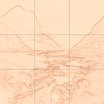 Sepia sketch with grid