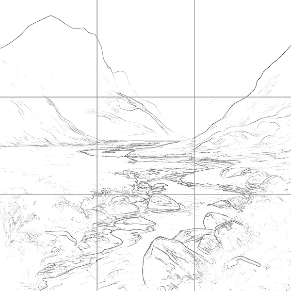 Sketch with grid