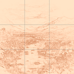 Sepia sketch with grid