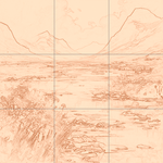 Sepia sketch with grid