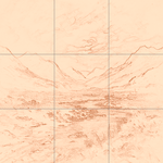 Sepia sketch with grid