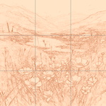 Sepia sketch with grid