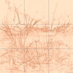 Sepia sketch with grid