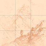 Sepia sketch with grid