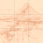 Sepia sketch with grid