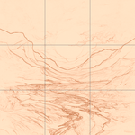 Sepia sketch with grid