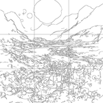 Line drawing with grid