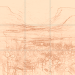 Sepia sketch with grid