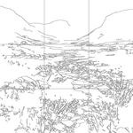 Line drawing with grid