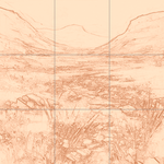 Sepia sketch with grid