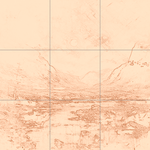 Sepia sketch with grid