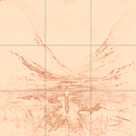 Sepia sketch with grid