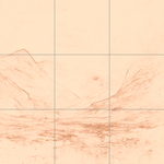 Sepia sketch with grid