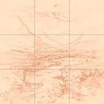 Sepia sketch with grid