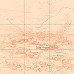 Sepia sketch with grid