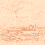 Sepia sketch with grid