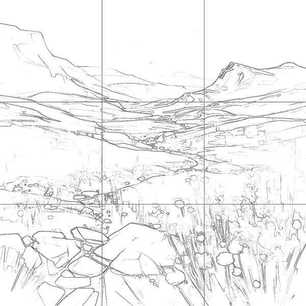 Sketch with grid