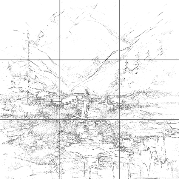 Sketch with grid