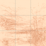 Sepia sketch with grid