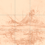 Sepia sketch with grid