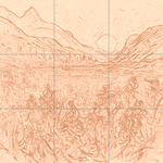 Sepia sketch with grid