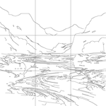 Line drawing with grid