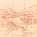 Sepia sketch with grid