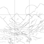 Line drawing with grid