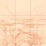 Sepia sketch with grid