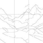 Line drawing with grid