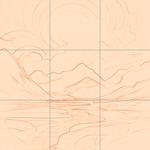 Sepia sketch with grid