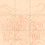 Sepia sketch with grid