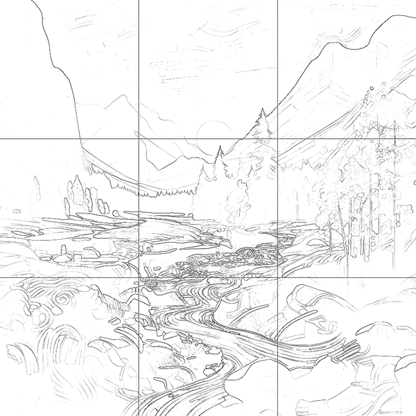 Sketch with grid