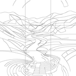 Line drawing with grid