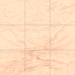 Sepia sketch with grid
