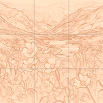 Sepia sketch with grid