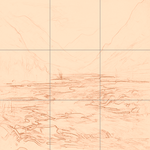 Sepia sketch with grid