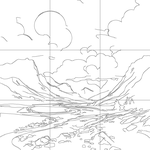 Line drawing with grid