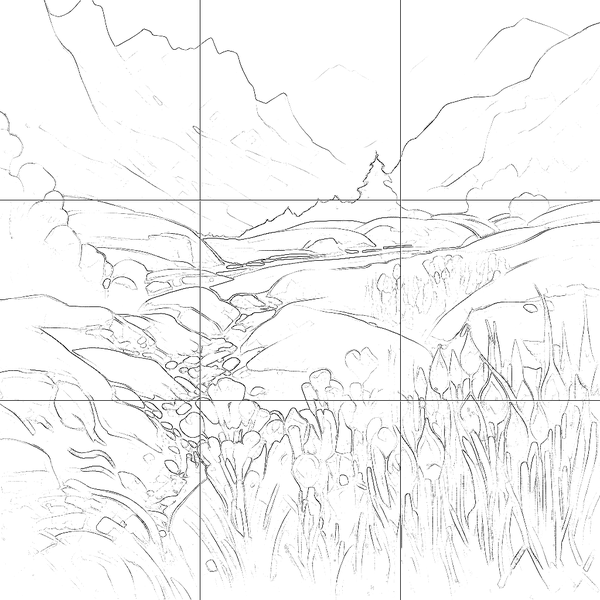 Sketch with grid