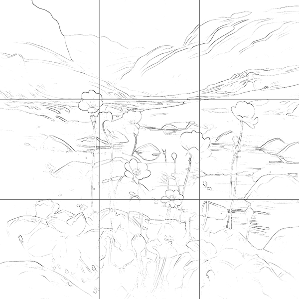 Sketch with grid