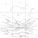 Line drawing with grid