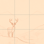 Sepia sketch with grid