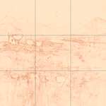 Sepia sketch with grid