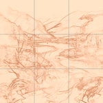 Sepia sketch with grid