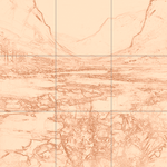 Sepia sketch with grid