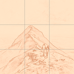 Sepia sketch with grid