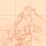 Sepia sketch with grid