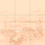 Sepia sketch with grid